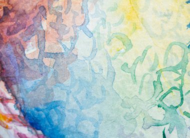 Beyaz arka planda suluboya boyayla boyanmış. El boyası suluboya arka plan.