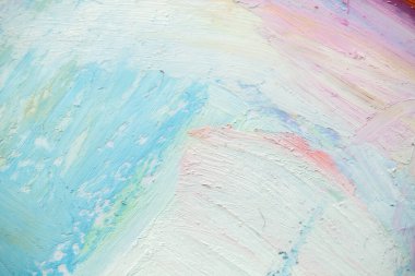 Petrol pastelleri ile çizilmiş kavramsal soyut resim. Yağlı boya boya renkli renklerde. Yağlı boya tablonun kağıt üzerindeki kavramsal yakınlaşması.