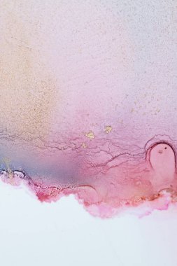 Alkol mürekkebi. Moda, mermer girdapları ya da agat dalgalarını içerir. Soyut resim, duvar kağıtları, posterler, kartlar, davetiyeler, web siteleri için modaya uygun bir arkaplan olarak kullanılabilir.