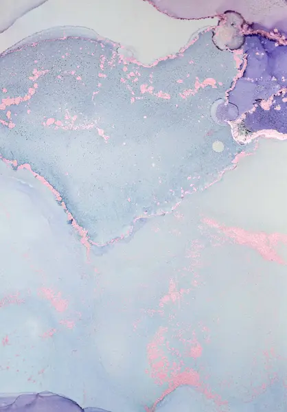 stock image Swirls of soft blue and purple blend with hints of pink, creating a serene abstract composition. The watercolor texture adds depth and elegance to the artwork.