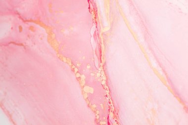 Bu sanat eserinde zarif bir pembe ve altın mermer karışımı var. Büyüleyici girdaplar ve karmaşık şablonlar zarafet ve karmaşıklığı çağrıştırıyor..