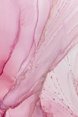 Yumuşak pembe girdaplar soyut bir kompozisyonda kusursuz bir şekilde harmanlanır, akışkan dokuları ve organik formları nazik bir arkaplanda vurgular..