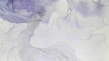 Delicate shades of purple flow together creating a calming alcohol ink abstract. The smooth transitions and subtle contrasts evoke a sense of serenity and elegance in the artwork. clipart