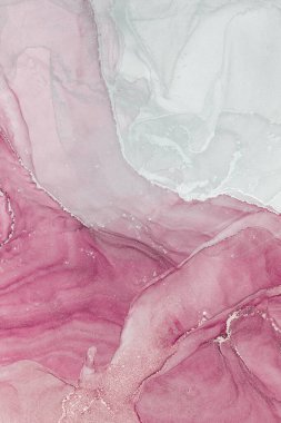 Soft pink and white hues meld together in this stunning alcohol ink artwork, creating a gentle, flowing abstract design that evokes tranquility and elegance. clipart