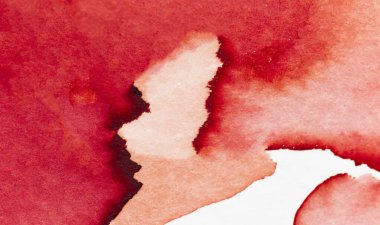 Kırmızının dönen gölgeleri soyut bir tasarım yaratır, sıvı geçişleri ve yumuşak kenarları gösterir. Bu suluboya bir tutku ve sıcaklık hissi uyandırıyor, izleyiciyi canlı renklerine davet ediyor..