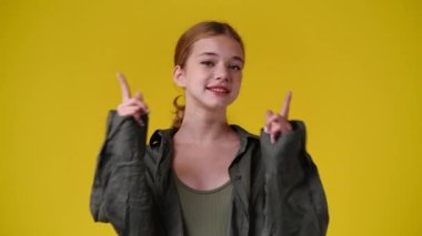 4k slow motion video pointing at the camera and showing OK sign. Concept of emotions.