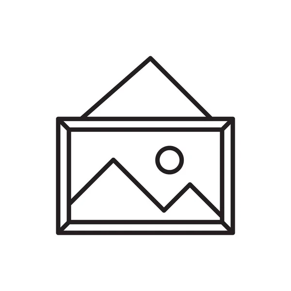 Иконка Линии Рамки Белом Штрих Таблице — стоковый вектор
