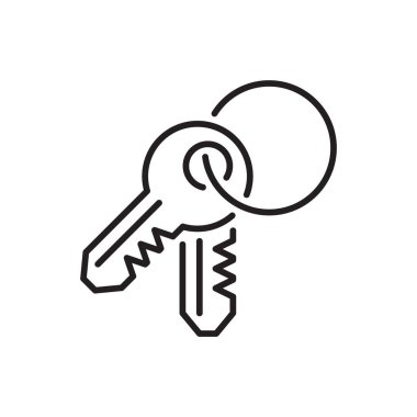 Beyaz arkaplanda anahtar satır simgesi. Düzenlenebilir vuruş