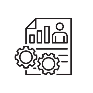 Beyaz arkaplanda satır simgesine devam et. Düzenlenebilir vuruş