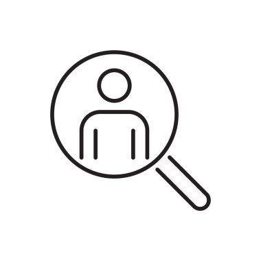 Beyaz arkaplanda insanlar satır simgesi arıyor. Düzenlenebilir vuruş