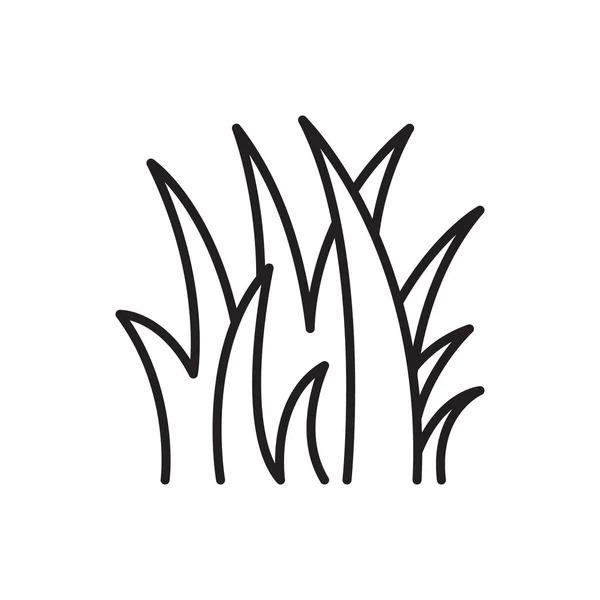 Grass Line Icon Editable Stroke — Stock Vector