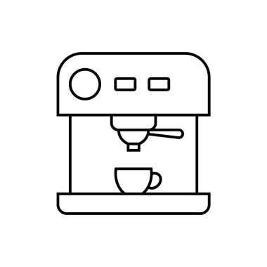 Kahve makinesi çizgisi ikonu. Düzenlenebilir vuruş