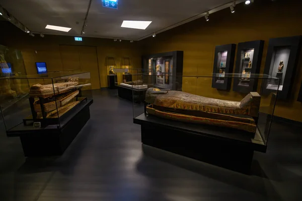 匈牙利布达佩斯 美术博物馆的内部 古埃及文化文物 — 图库照片