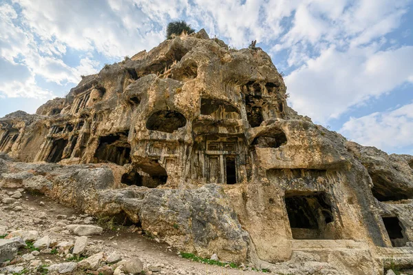 Tlos Ruins Tombs Ancient Lycian City Town Seydikemer Mugla Turkey — Stock Photo, Image