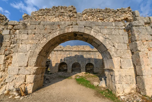 Tlos Ruínas Túmulos Uma Antiga Cidade Lícia Perto Cidade Seydikemer — Fotografia de Stock