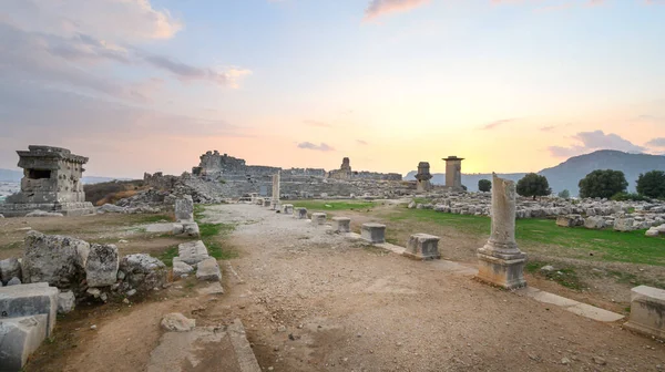 Xanthos Antike Stadt Grabdenkmal Und Die Ruinen Der Antiken Stadt — Stockfoto