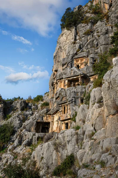 Ruinen Der Antiken Stadt Myra Demre Türkei Antike Gräber Und — Stockfoto