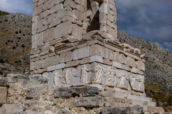 Starożytne Miasto Sagalassos Koło Burdura Turcji Ruiny Górnej Agory Rzymskim — Zdjęcie stockowe