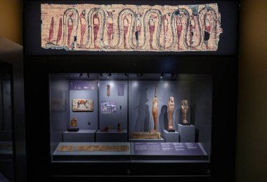 Budapeşte, Macaristan. Güzel Sanatlar Müzesi 'nin içinde. Antik Mısır Kültür Eserleri