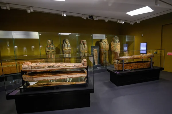 Budapest Hungary Interior Museum Fine Arts Ancient Egypt Culture Artifacts — Stock Photo, Image