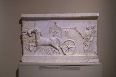 Budapeşte, Macaristan. Güzel Sanatlar Müzesi 'nin içinde. Antik Yunan ve Roma Kültür Eserleri