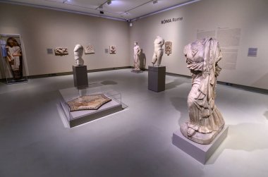 Budapeşte, Macaristan. Güzel Sanatlar Müzesi 'nin içinde. Antik Yunan ve Roma Kültür Eserleri