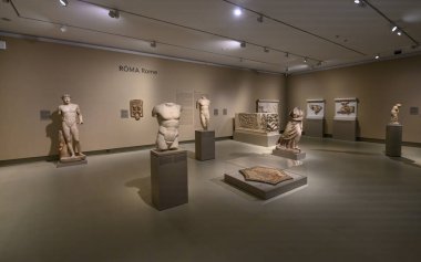 Budapeşte, Macaristan. Güzel Sanatlar Müzesi 'nin içinde. Antik Yunan ve Roma Kültür Eserleri