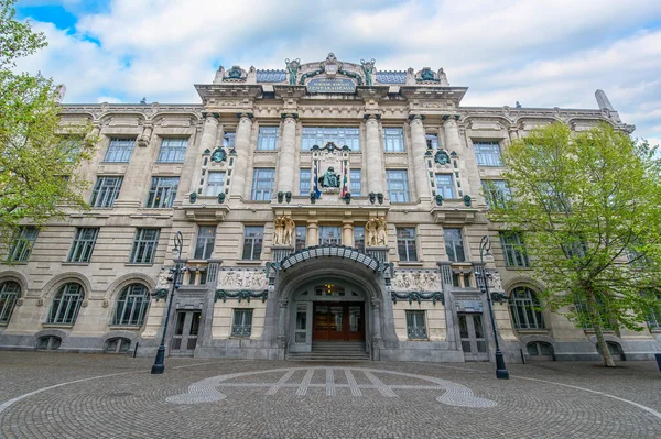 Facade of the Franz Liszt Academy of Music in Budapest, Hungary. A concert hall and music conservatory in the city founded in 1875