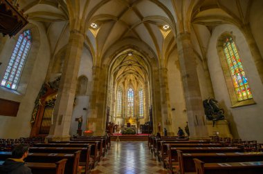 Bratislava, Slovakia. Interior of St. Martin's Cathedral, a 13th-century Gothic Romanesque Catholic cathedral