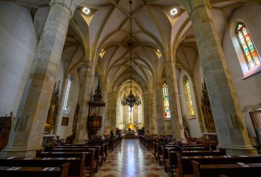 Bratislava, Slovakia. Interior of St. Martin's Cathedral, a 13th-century Gothic Romanesque Catholic cathedral