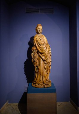 BUDAPEST, HUNGARY. Collection of paintings and sculpture in Hungarian National Gallery in Buda Castle, former Royal Palace