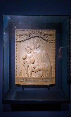 BUDAPEST, HUNGARY. Collection of paintings and sculpture in Hungarian National Gallery in Buda Castle, former Royal Palace