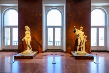 BUDAPEST, HUNGARY - 26.04.2022: Collection of paintings and sculpture in Hungarian National Gallery in Buda Castle, former Royal Palace