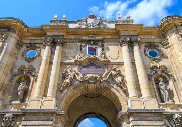 Lion Courtyard Gate Buda Castle Royal Palace Hungarian National Gallery — 图库照片