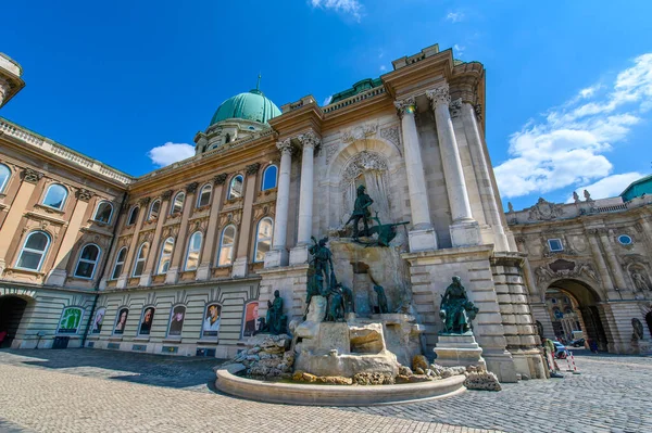 Budapest Hungary Fountain King Matthias Buda Castle Royal Palace Hungarian — Photo