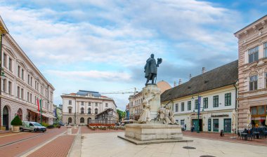 Szeged, Hungary. Statue of Lajos Kossuth at Klauzal Square