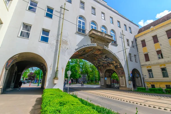 Szeged Hungary Historic Porta Heroum Heroes Gate — Stock Photo, Image