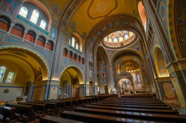 Szeged, Hungary. Interior of The Votive Church and Cathedral of Our Lady of Hungary
