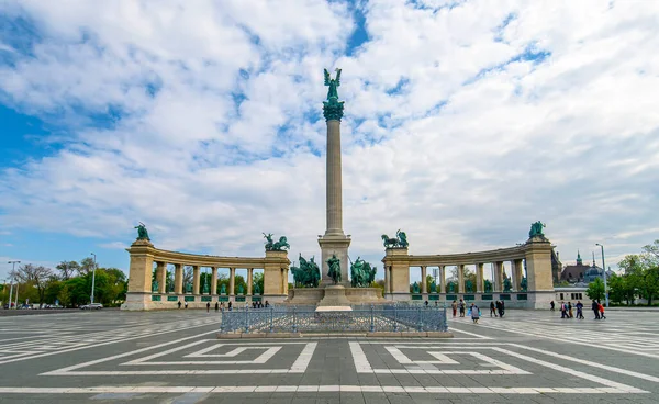 Budapest Hungary Millennium Monument Heroes Square — Stock Photo, Image