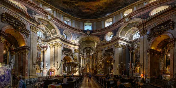 Viena Austria Interior Peterskirche Iglesia San Pedro Iglesia Parroquial Barroca —  Fotos de Stock