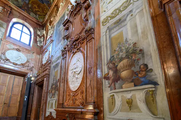 Viena Austria Interior Del Salón Mármol Palacio Del Belvedere Inferior —  Fotos de Stock