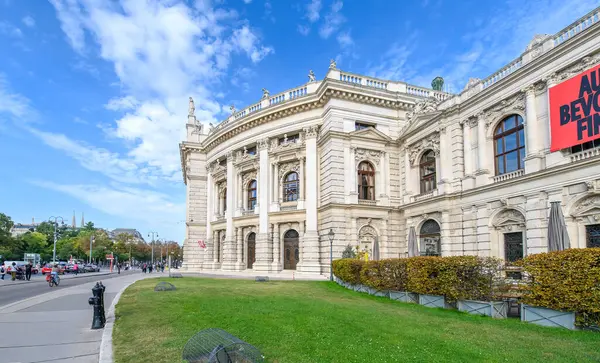 Vienna Austria Burgtheater Teatro Corte Imperiale Famosa Wiener Ringstrasse — Foto Stock