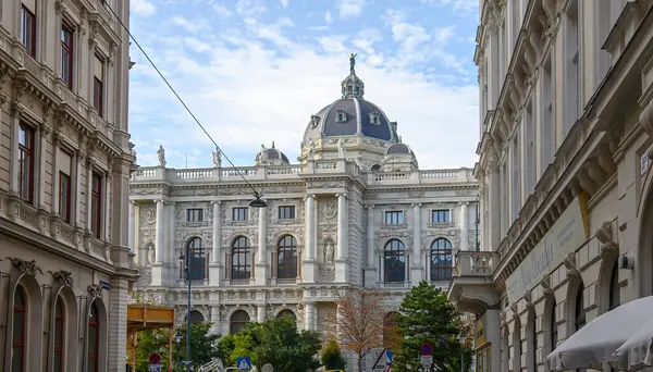 Wien Österrike Naturhistoriska Riksmuseet Kunsthistorisches Naturhistorisches Maria Theresa Platz — Stockfoto