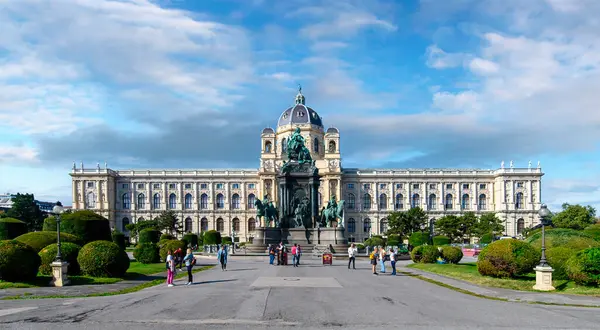 Wiedeń Austria Pomnik Marii Teresy Maria Theresien Denkmal Przed Muzeum — Zdjęcie stockowe