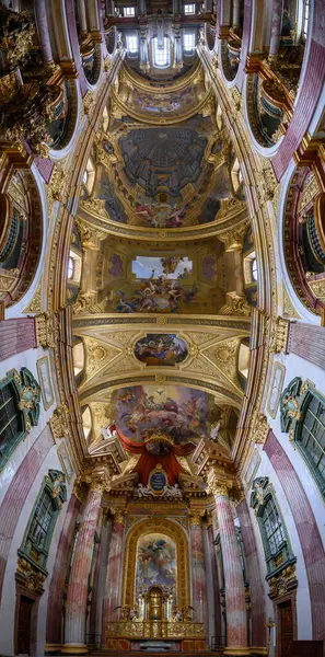 Bécs Ausztria Jezsuita Templom Jesuitenkirche Belső Tere Más Néven Egyetemi Stock Fotó