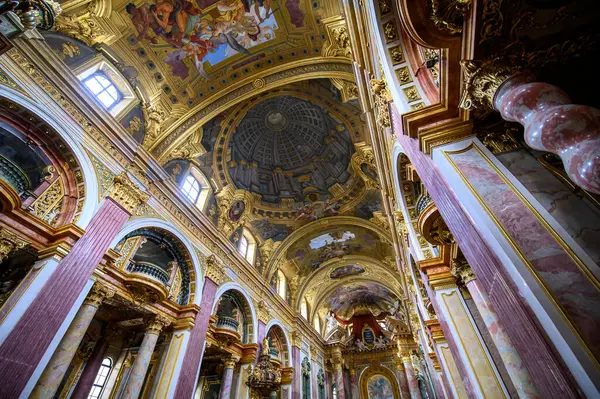 Bécs Ausztria Jezsuita Templom Jesuitenkirche Belső Tere Más Néven Egyetemi Stock Fotó