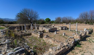 The ruins of Aphrodisias Ancient city (Afrodisias) in Turkey. The city was named after Aphrodite, the Greek goddess of love clipart