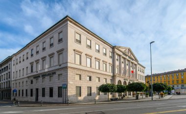 Bergamo, İtalya. Credito Bergamasco Banka Binası Grupo BPM
