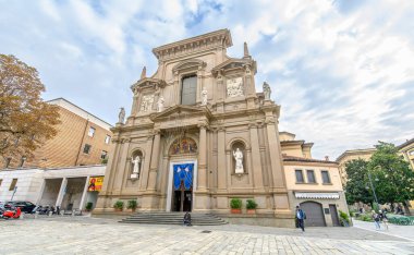 Bergamo, İtalya. Azizler Kilisesi Bartolomeo ve Stefano