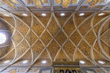 Milan, İtalya. Maggiore Manastırı ve Salone Delle Monache 'deki San Maurizio Kilisesi' nin ya da rahibelerin salonu Chiesa di San Maurizio al Monastero Maggiore.